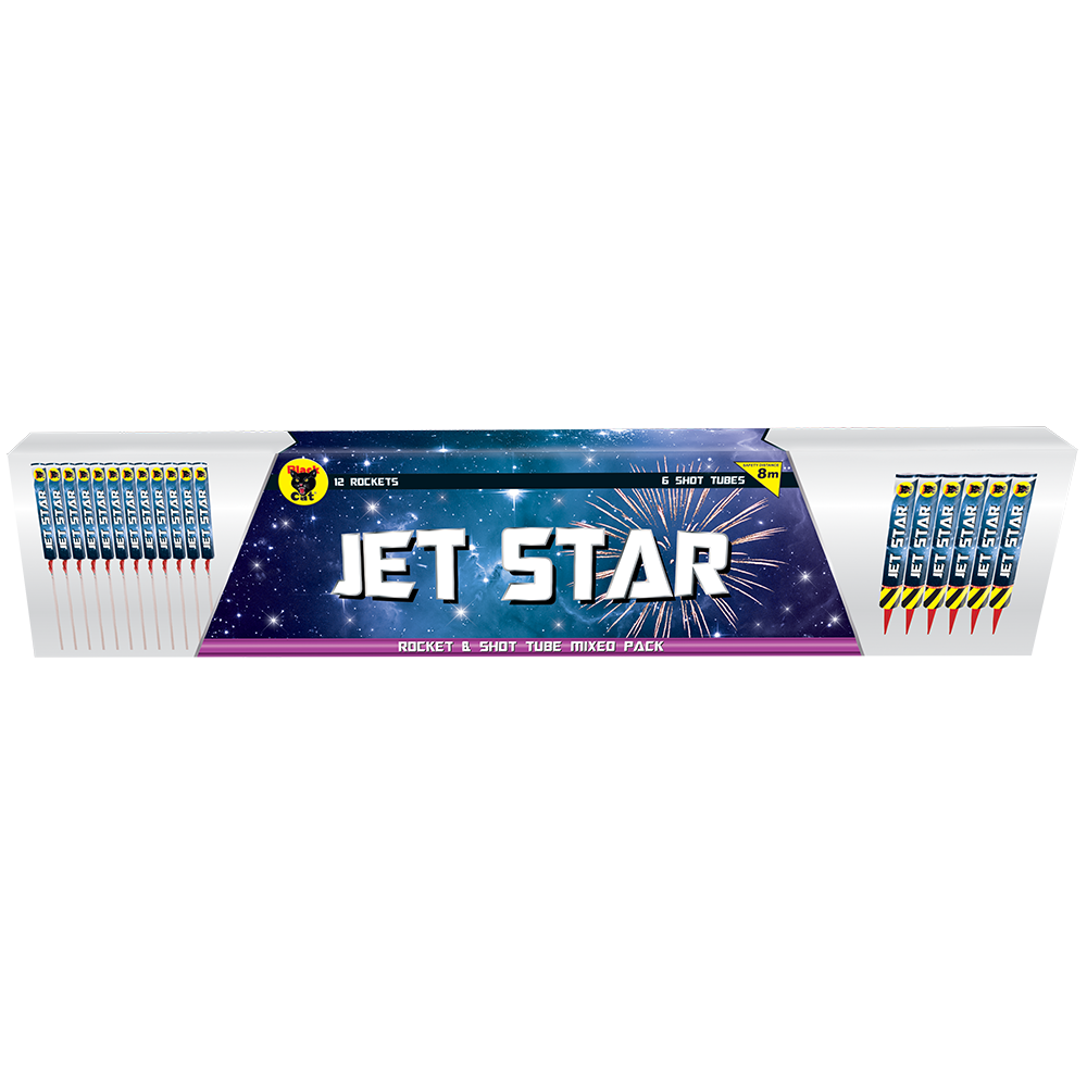 Jet Star Rocket and Shot Tube Mixed Pack by Black Cat Fireworks – HEX ...