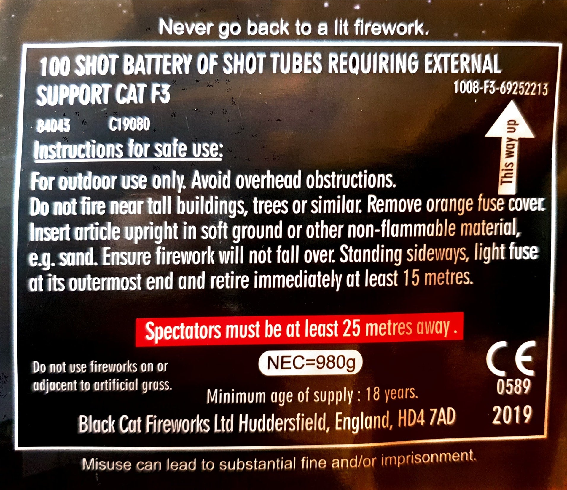 Nightscape by Black Cat Fireworks Instructions