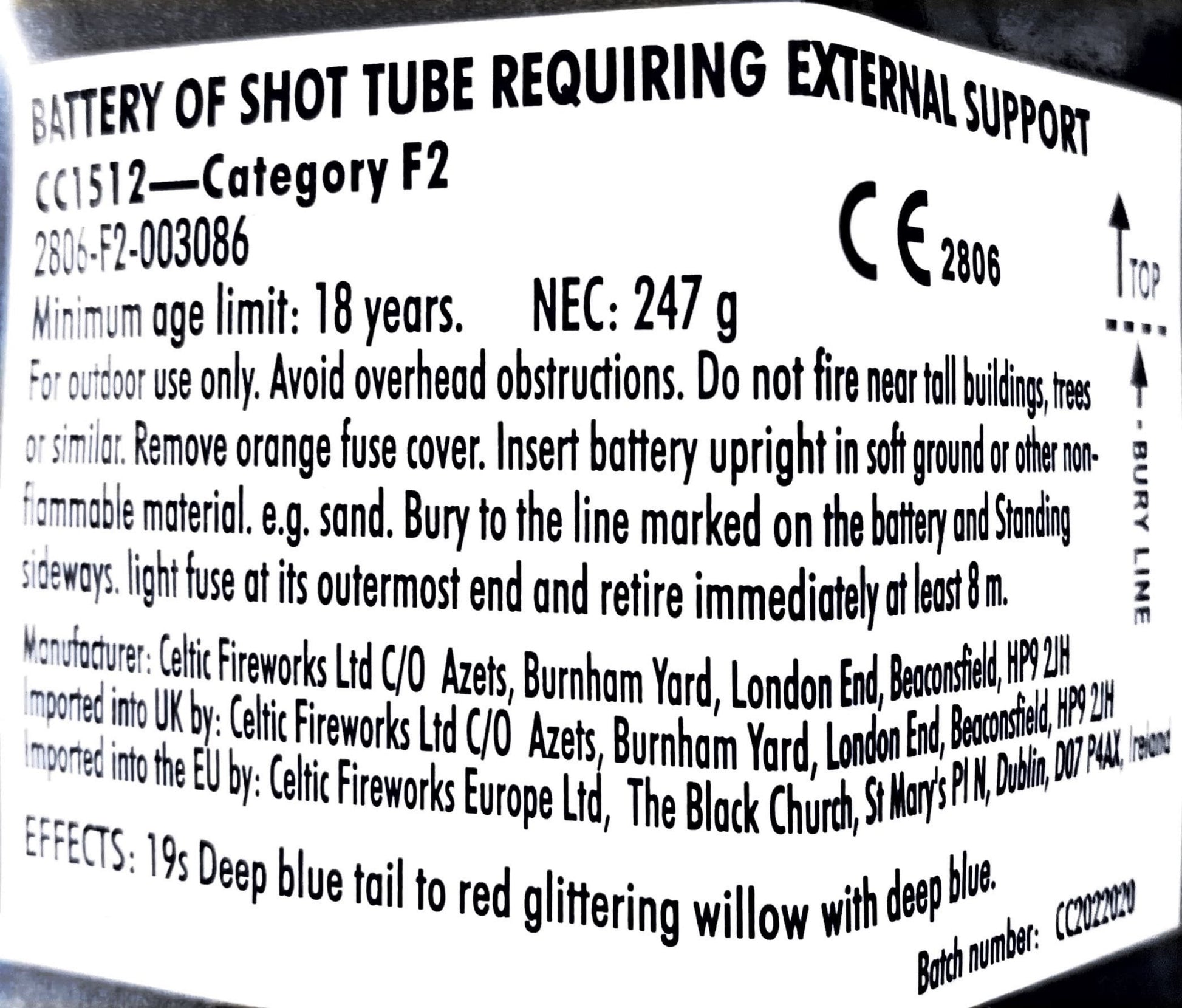 Red Mist by Celtic Fireworks Instructions