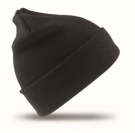 HEX black woolly ski hat with Thinsulate insulation