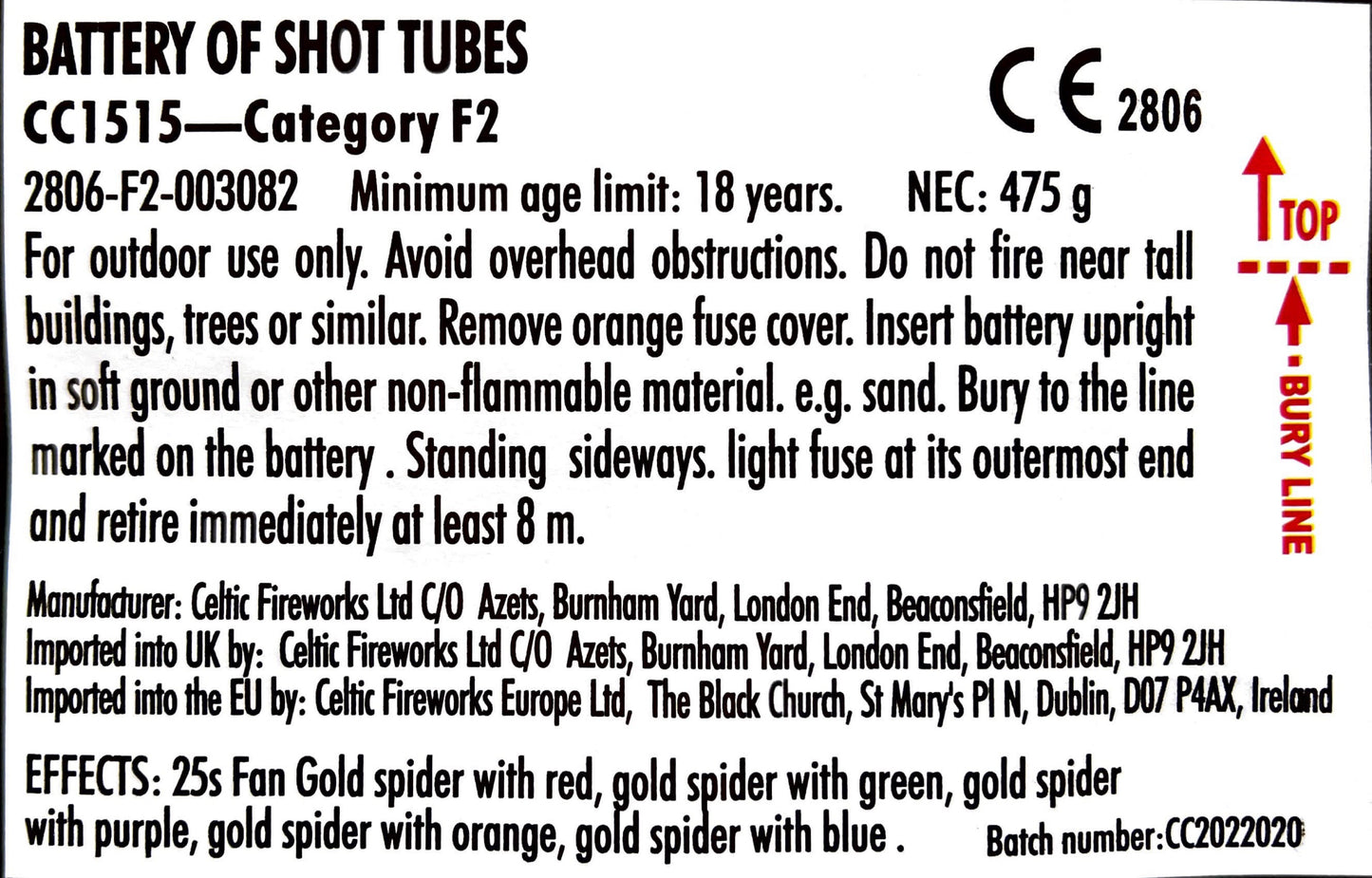 Slow Mo by Celtic Fireworks Instructions