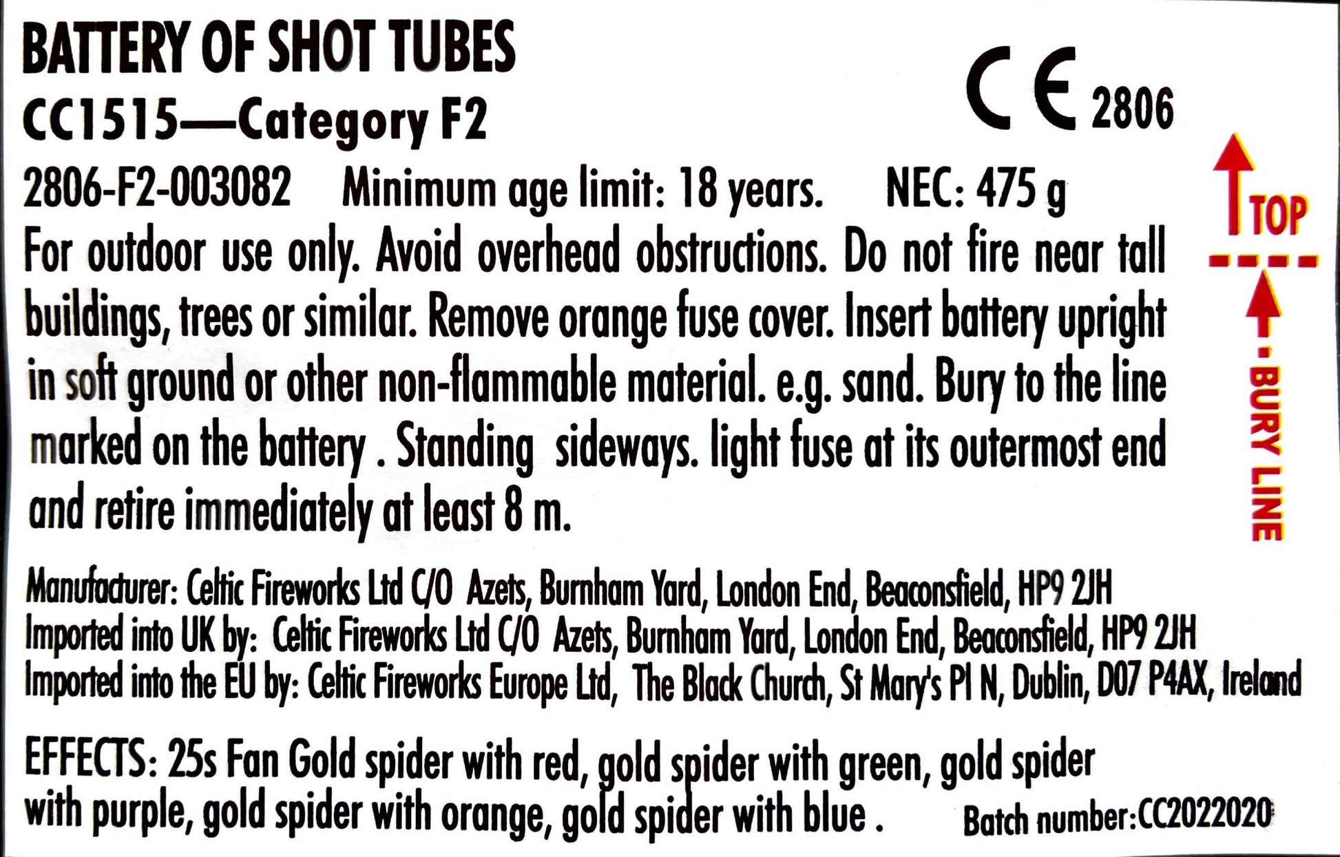 Slow Mo by Celtic Fireworks Instructions