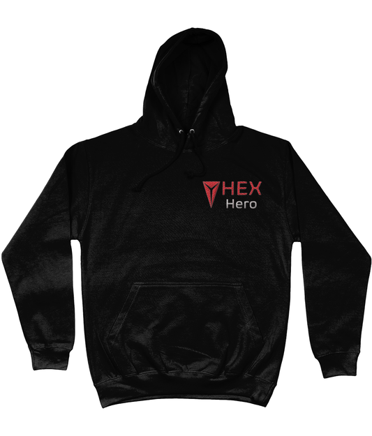 HEXHero Embroidered AWDis College Hoodie black