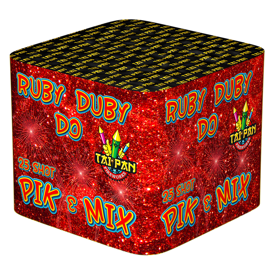 Absolute Fireworks 25 Shot Ruby Duby Do Pik N Mix Single Ignition Barrage 